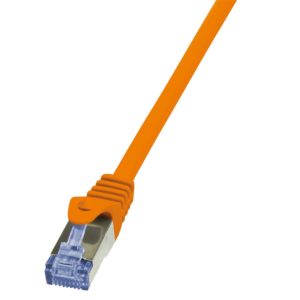 PATCH CORD S/FTP LOGILINK Cat6a, LSZH, cupru, 3 m, portocaliu, AWG26, dublu ecranat „CQ3068S” (include TV 0.18lei)