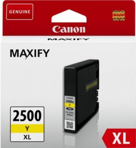 Cartus Cerneala Original Canon Yellow, PGI-2500XLY, pentru Maxify IB4050|IB4150|MB5050|MB5150|MB5350|MB5450, , incl.TV 0.11 RON, „BS9267B001AA”