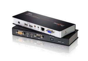 EXTENDER KVM ATEN acces PC de la distanta, conector tip VGA (M) | USB (M) x 2 | Serial RS232 (9-pin) (M) | 3.5 mm Jack (M) x 4 | RJ-45 | SPHD-17 (M), „CE770-AT-G” (include TV 0.18lei)