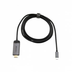 CABLU video VERBATIM, 4K, USB Type C (T) la HDMI (T), cablu 1.5 m, brushed metal „49144” (include TV 0.18lei) (include TV 0.06 lei)