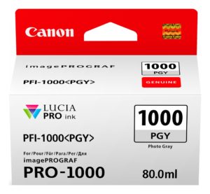 Cartus Cerneala Original Canon Light Grey, PFI-1000PGy, pentru IPF PRO-1000, , incl.TV 0.11 RON, „0553C001AA”