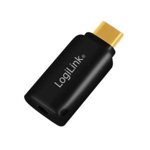 ADAPTOR audio LOGILINK USB-C la 3.5 mm jack (M), black, UA0356 (include TV 0.18lei)