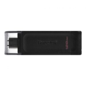 MEMORIE USB 3.2 Type-C KINGSTON 128 GB, clasica, carcasa plastic, negru, „DT70/128GB” (include TV 0.03 lei)