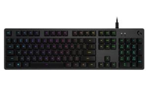 LOGITECH G512 Carbon RGB Mechanical Gaming Keyboard, GX Blue – CARBON – US INTL – USB – INTNL – G512 CLICKY (include TV 0.8lei)
