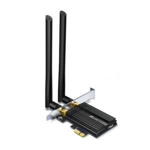 ADAPTOR RETEA TP-LINK AX3000, intern wireless 2.4 GHz | 5 GHz, PCI-E, port, 3000 Mbps, antena externa x 2, „Archer TX50E” (include TV 0.18lei)