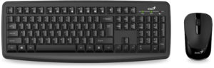 KIT wireless GENIUS, tastatura wireless 104 taste (slim) + mouse wireless 1000dpi, 3 butoane, black, „Smart KM-8100”, SmartGenius app „31340004400” (include TV 0.8lei)