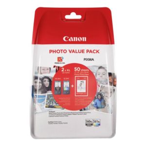 Combo-Pack Original Canon Black/Color, PG-560XL/CL-561XL, pentru Pixma TS5350|TS5351|TS5352, 400/300, incl.TV 0.11 RON, „3712C004AA”