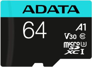 CARD MicroSD ADATA, 64 GB, microSDHC, clasa 10, standard UHS-I U3, AUSDX64GUI3V30SA2 (include TV 0.03 lei)