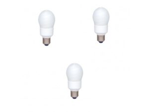 SET 3 becuri fluorescent Panasonic, soclu E27, putere 13W, forma oval, lumina alb rece, alimentare 220 – 240 V, „EFA13E672V-3” (include TV 1.8lei)