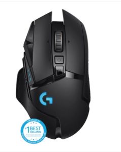 MOUSE LOGITECH, „G502 Lightspeed”, gaming, wireless, 2.4GHz, optic, 25600 dpi, butoane/scroll 11/1, iluminare, butoane programabile, buton selectare viteza, negru, „910-005567” (include TV 0.18lei)