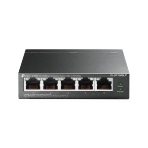 SWITCH PoE TP-LINK 5 porturi 10/100Mbps (4 PoE), IEEE 802.3af, carcasa metalica „TL-SF1005LP” (include TV 1.75lei)