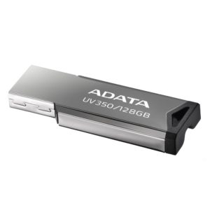 MEMORIE USB ADATA 128 GB, USB 3.2 gen 1, clasica, carcasa metalica, argintiu, „AUV350-128G-RBK” (include TV 0.03 lei)