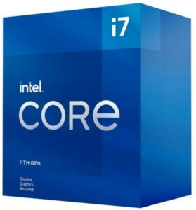 CPU INTEL i7-11700F, skt LGA 1200, Core i7, frecventa 2.5 GHz, turbo 4.9 GHz, 8 nuclee, putere 65 W, „BX8070811700FSRKNR”