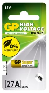 Baterie GP Batteries, Super Alcalina (27A) 12V alcalina, blister 1 buc. „GP27AF-2C1” „GPPBA27AF000” – 29820 (include TV 0.08lei)