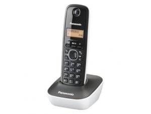 Telefon DECT alb/negru, KX-TG1611FXW, Panasonic, „KX-TG1611FXW” (include TV 0.8lei)