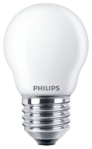 BEC LED Philips, soclu E27, putere 4.3W, forma clasic, lumina alb calda, alimentare 220 – 240 V, „000008718699763473” (include TV 0.60 lei)