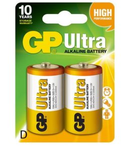 Baterie GP Batteries, Ultra Alcalina D (LR20) 1.5V alcalina, blister 2 buc. „GP13AU-2UE2” „GPPCA13AU005” (include TV 0.16lei)