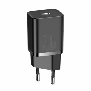 INCARCATOR retea Baseus Super Si, Quick Charge 20W, 1 x USB Type-C 5V/3A max, negru CCSUP-B01 (include TV 0.18lei) - 6953156229990
