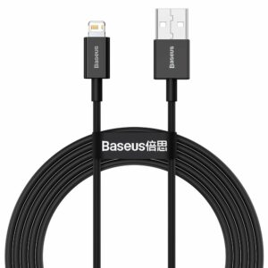 CABLU alimentare si date Baseus Superior, Fast Charging Data Cable pt. smartphone, USB la Lightning Iphone 2.4A, 2m, negru CALYS-C01 (include TV 0.06 lei) - 6953156205451