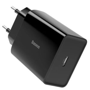 INCARCATOR retea Baseus Speed Mini, Quick Charge 20W, 1 x USB Type-C 5V/3A max, negru „CCFS-SN01” (include TV 0.18lei) – 6953156201699