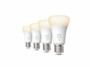 SET 4 becuri smart LED Philips, soclu E27, putere 9W, forma clasic, lumina alb calda, alimentare 220 – 240 V, „000008719514319141” (include TV 2.4lei)