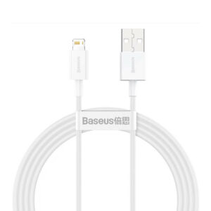 CABLU alimentare si date Baseus Superior, Fast Charging Data Cable pt. smartphone, USB la Lightning Iphone 2.4A, 1.5m, alb „CALYS-B02” (include TV 0.06 lei) – 6953156205444