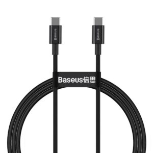CABLU alimentare si date Baseus Superior, Fast Charging Data Cable pt. smartphone, USB Type-C la USB Type-C 100W, 1m, negru CATYS-B01 (include TV 0.06 lei) - 6953156208438
