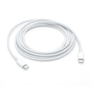 CABLU alimentare smartphone Apple, USB Type-C (T) la USB Type-C (T), cauciuc, lungime 2 m, alb, „mll82zm/a” (include TV 0.06 lei)