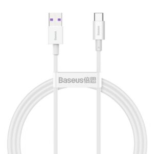 CABLU alimentare si date Baseus Superior, Fast Charging Data Cable pt. smartphone, USB la USB Type-C 66W, 1m, alb „CATYS-02”