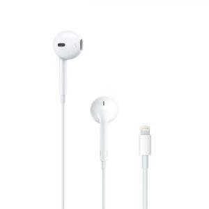 CASTI Apple EarPods, pt. smartphone, cu fir, intraauriculare - butoni, microfon pe fir, conectare prin Lightning, alb, MMTN2ZM/A (include TV 0.18lei)