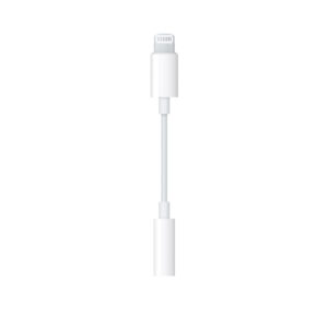 Adaptor USB smartphone Apple, Lightning (T) la Jack 3.5 mm (M), cauciuc, alb, mmx62zm/a (include TV 0.06 lei)
