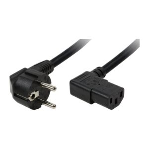 Cablu alimentare, Schuko-C13, black, 2,00m, conector 90 grade, LogiLink „CP103”