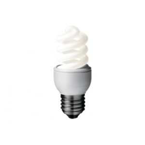 BEC fluorescent Panasonic, soclu E27, putere 8W, forma spirala, lumina alb rece, alimentare 220 – 240 V, „EFD8E65HD” (include TV 0.60 lei)