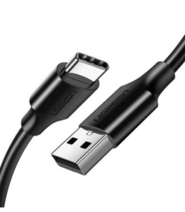CABLU alimentare si date Ugreen, US287, Fast Charging Data Cable pt. smartphone, USB la USB Type-C 3A, nickel plating, PVC, 1.5m, negru 60117 (include TV 0.06 lei) - 6957303861170