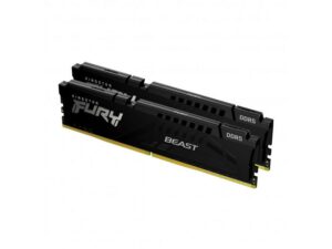 Memorie DDR Kingston Fury Beast DDR5 32 GB, frecventa 6000 MHz, 16 GB x 2 module, radiator, „KF560C40BBK2-32”