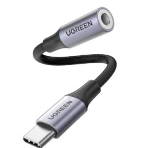 CABLU ADAPTOR Ugreen, „AV142”, USB Type-C(T) to Jack 3.5mm(M), lungime 10cm, gri „30632” (include TV 0.06 lei) – 6957303836321