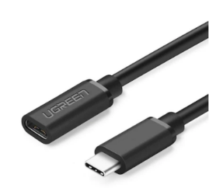 CABLU USB Type-C Ugreen prelungitor, „ED008” USB Type-C (T) la USB Type-C (M), 0.5m, negru, „40574” (include TV 0.18lei) – 6957303845743