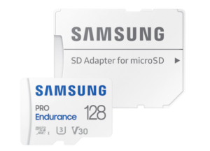 SAMSUNG PRO Endurance microSD Class10 128GB incl adapter R100/W40 up to 70080 hours, MB-MJ128KA/EU (include TV 0.03 lei)