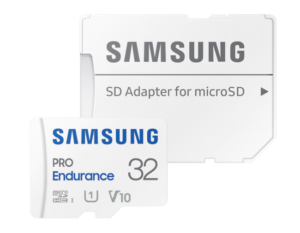 SAMSUNG PRO Endurance microSD Class10 32GB incl adapter R100/W30 up to 17520 hours, „MB-MJ32KA/EU” (include TV 0.03 lei)