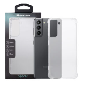 HUSA SMARTPHONE Spacer pentru Samsung Galaxy S21, grosime 1.5mm, protectie suplimentara antisoc la colturi, material flexibil TPU, transparenta SPPC-SM-GX-S21-CLR