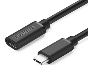 CABLU USB Type-C Ugreen prelungitor, US353 USB Type-C (T) la USB Type-C (M), 1m, negru, 10387 (include TV 0.18lei) - 6957303813872