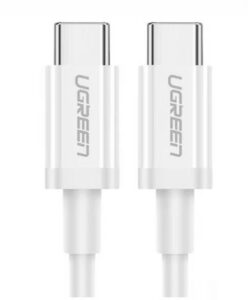 CABLU alimentare si date Ugreen, „US264”, Fast Charging Data Cable pt. smartphone, USB Type-C la USB Type-C 5V/3A, 1m, alb „60518” (include TV 0.06 lei) – 6957303865185