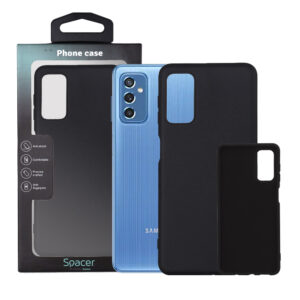 HUSA SMARTPHONE Spacer pentru Samsung Galaxy M52 5G, grosime 2mm, material flexibil silicon + interior cu microfibra, negru SPPC-SM-GX-M52-SLK