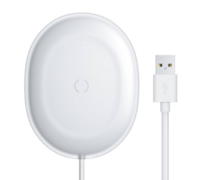 INCARCATOR wireless Baseus Jelly Qi 15W, compatibilitate smartphones, cablu Type-C la USB inclus, alb WXGD-02 (include TV 0.18lei) - 6953156223707