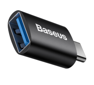 ADAPTOR Baseus Ingenuity Series Mini OTG, USB Type-C (T) to USB 3.1 (M), corp metalic, negru „ZJJQ000001”