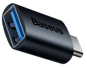 ADAPTOR Baseus Ingenuity Series Mini OTG, USB Type-C (T) to USB 3.1 (M), corp metalic, albastru ZJJQ000003