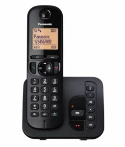 Telefon DECT, negru, 1,6″ LCD display, loudspeaker CLIP, display with backlight, phonebook capacity 50 numbers, speed dial, keypad lock, wallmountable, „KX-TGC220FXB” (include TV 0.8lei)