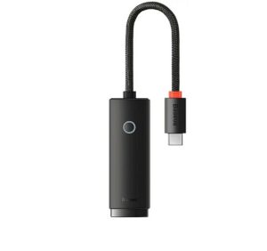 ADAPTOR RETEA Baseus Lite, USB Type-C to RJ-45 Gigabit LAN, LED, negru „WKQX000301” (include TV 0.18lei) – 6932172606114