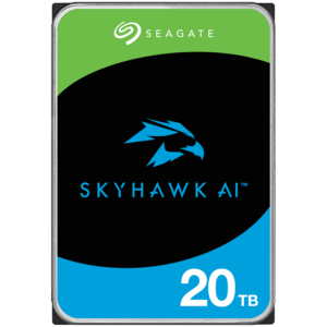 HDD Video Surveillance SEAGATE SkyHawk AI 20TB CMR (3.5″, 256MB, SATA 6Gbps, RV Sensors, Rescue Data Recovery Services 3 ani, 550TB/year, Health Management) „ST20000VE002”