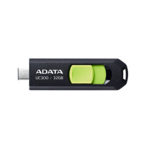 MEMORIE USB Type-C 3.2 ADATA 32 GB, retractabila, carcasa plastic, negru / verde „ACHO-UC300-32G-RBK/GN” (include TV 0.03 lei)